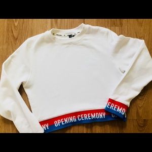 Opening Ceremony Terry logo cropped sweatshirt